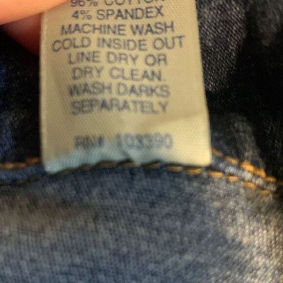 Frankie B Y2K Jumpsuit Dark Wash Denim Zip up Large Inseam 30 inches - Picture 13 of 14